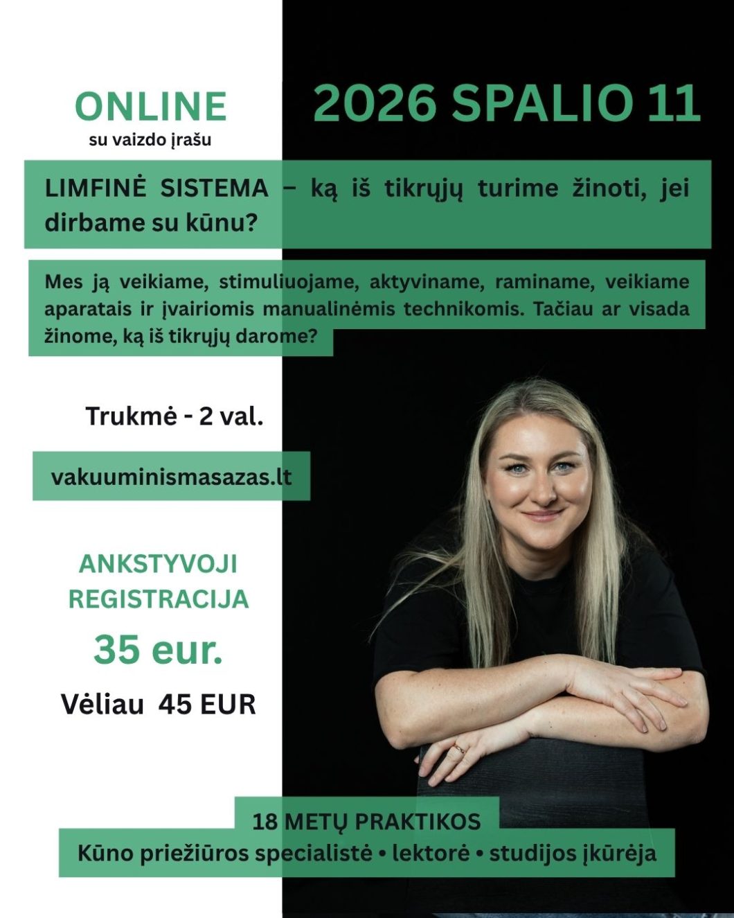 LIMFINĖ SISTEMA – ką iš tikrųjų turime žinoti, jei dirbame su kūnu? Spalio 11d. - ONLINE su įrašu - Image 2